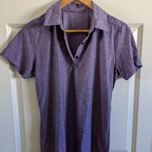 Eddie Bauer performance polo shirt women's small purple lavender heather